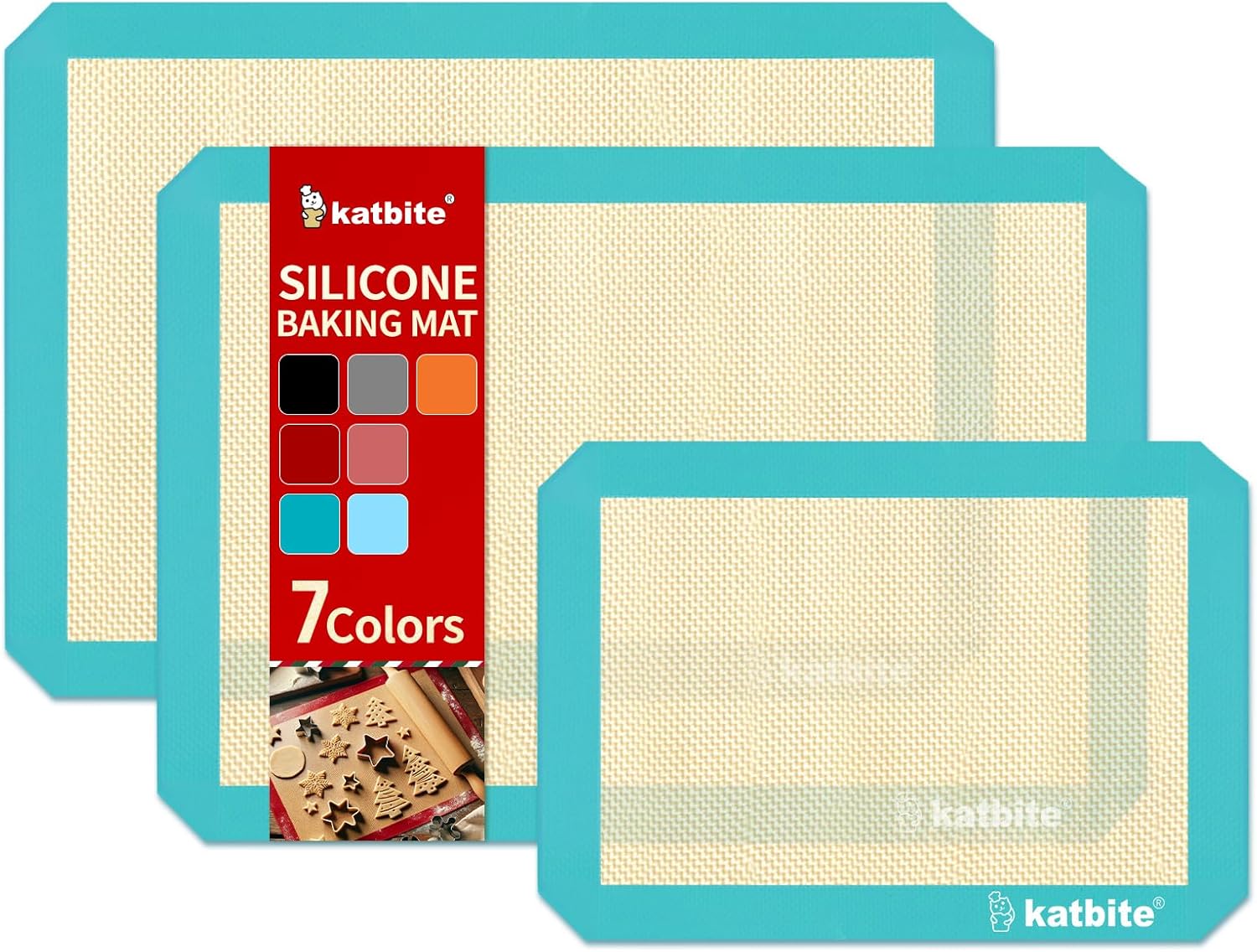 Katbite Silicone Baking Mat, Special Baking Mat Colorful Collection, Innovative...