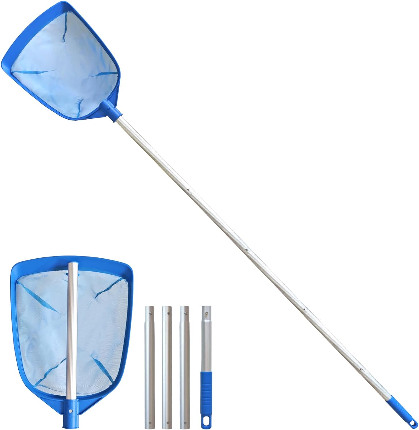 Swimming Pool Leaf Skimmer Net, Special Pool Cleaner with 5 Sections Telescopic...