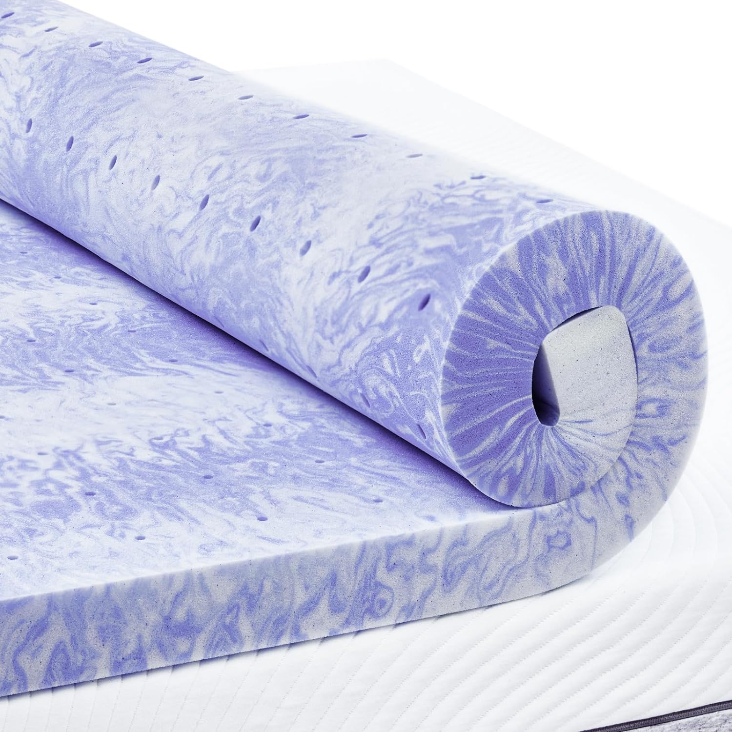 PERLECARE 2 Inch Memory Foam Mattress Topper Twin, Cooling Gel Infused Mattress...
