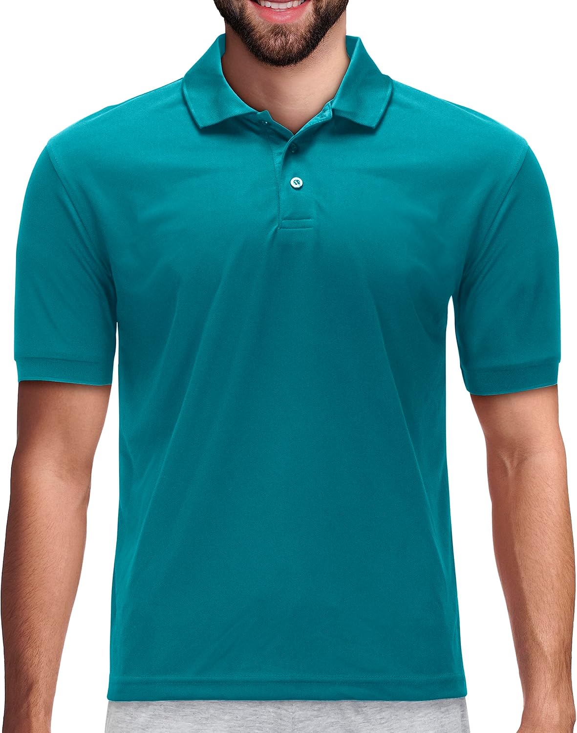 Premium Wear Men's High Moisture Wicking Polo T Shirts 3X-Large Teal