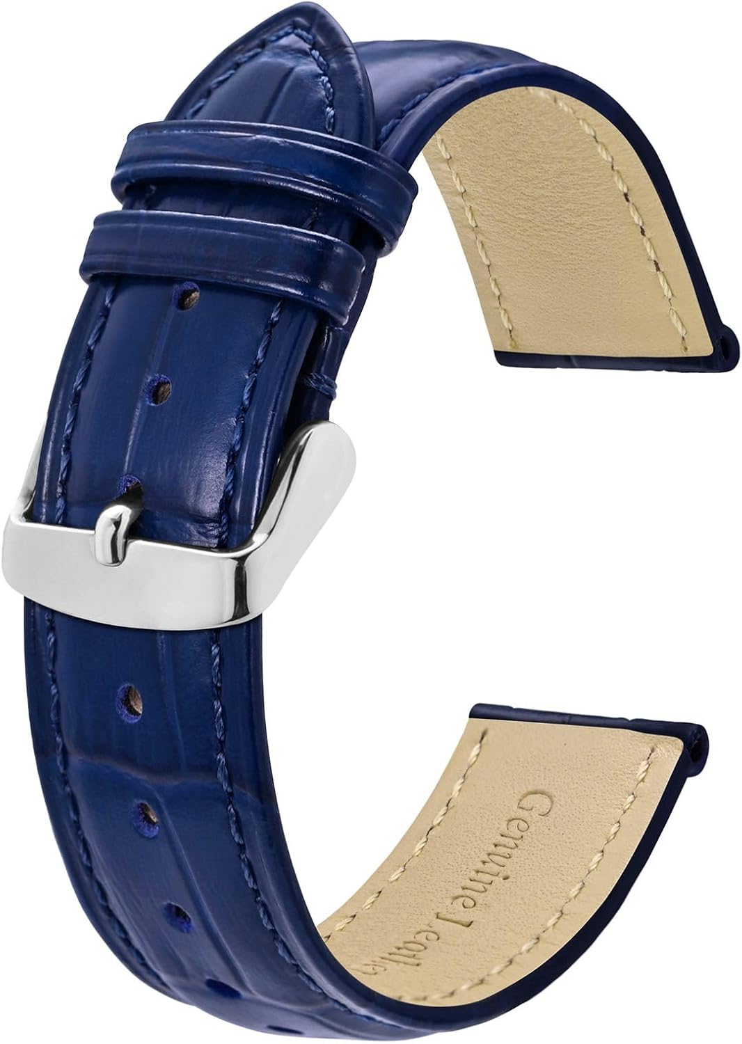 BISONSTRAP Watch Straps, Alligator Embossed Leather Watch Bands, Band Width- 18m...