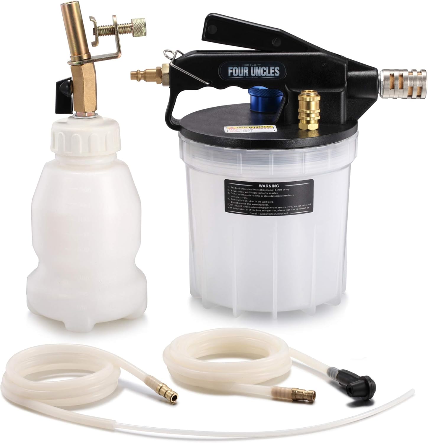 FOUR UNCLES 2L Vacuum Brake Bleeder - Vacuum Brake Bleeder Kit with 2L Brake Flu...