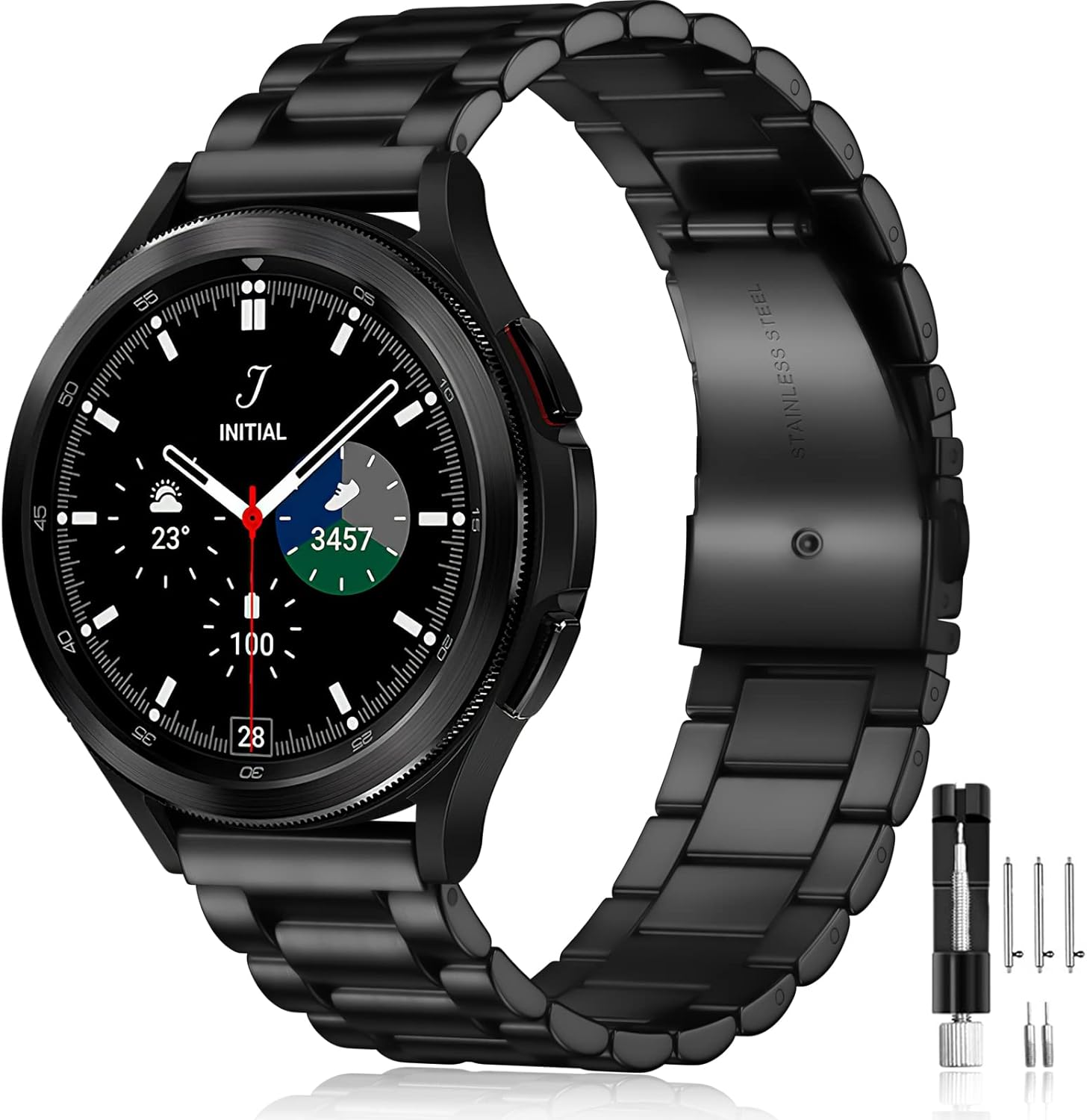 Mastten Metal Strap Compatible with Samsung Galaxy Watch 4/Watch 5/Watch 6 Strap...