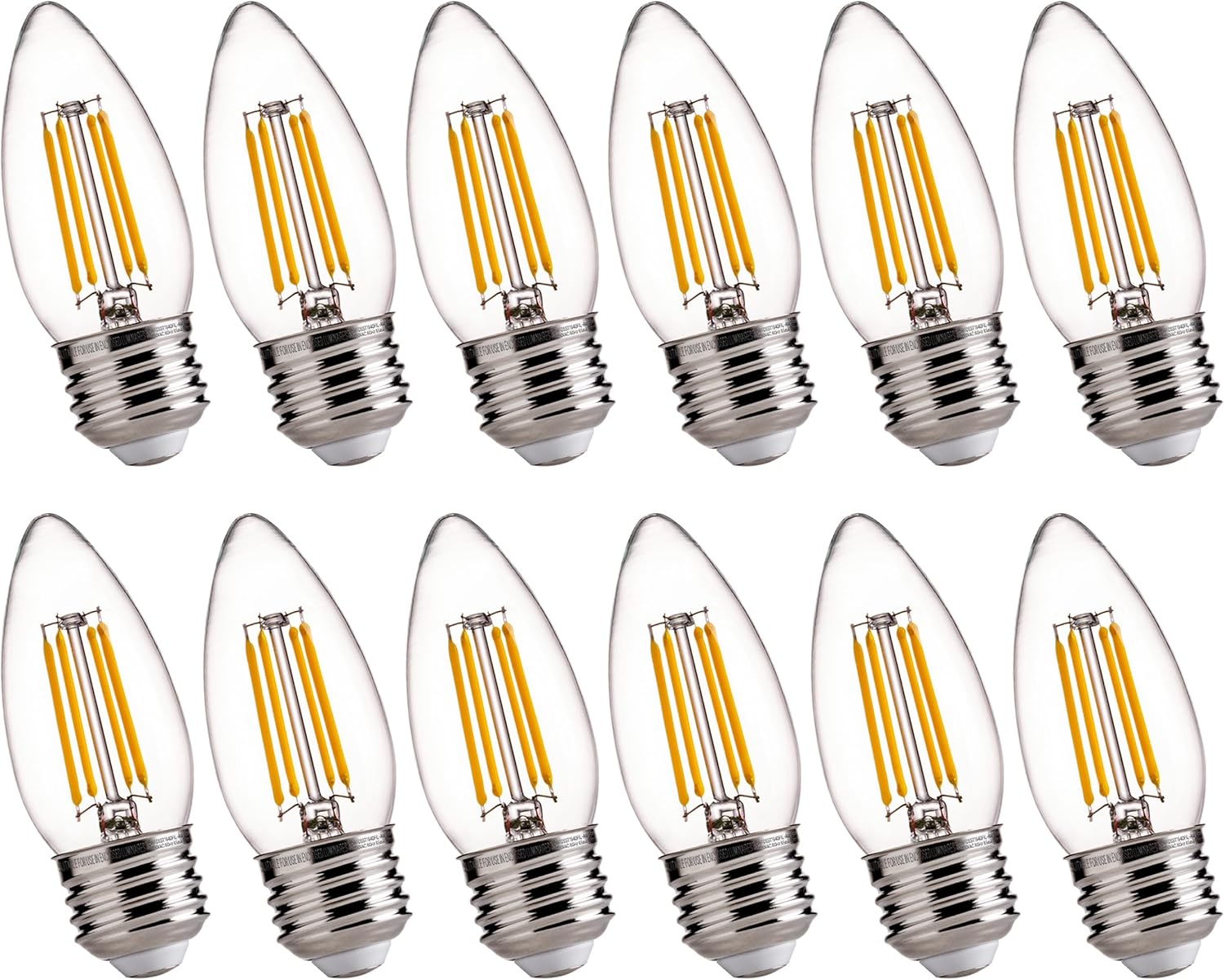FLSNT 100W Equivalent LED Candelabra Bulbs, 800LM Dimmable LED Chandelier Light...