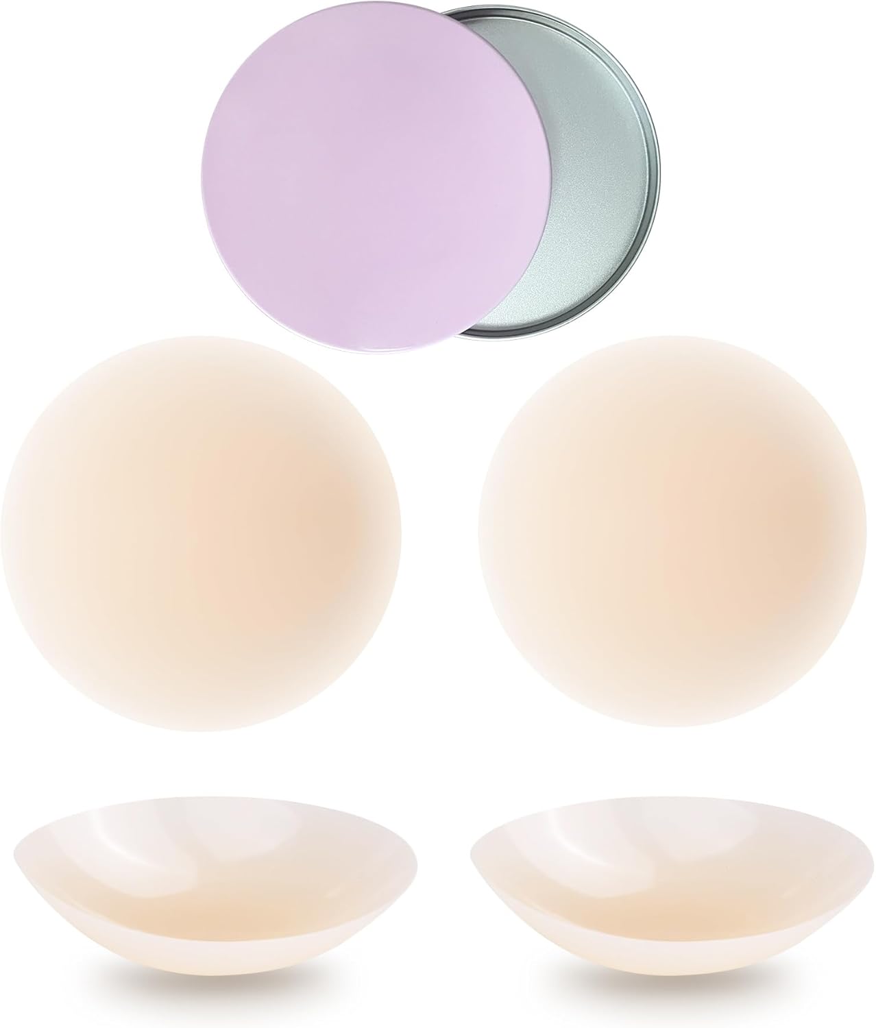 Large Adhesive Reusable Nipple Covers No Show Breast Covers Silicone Nipple Past...