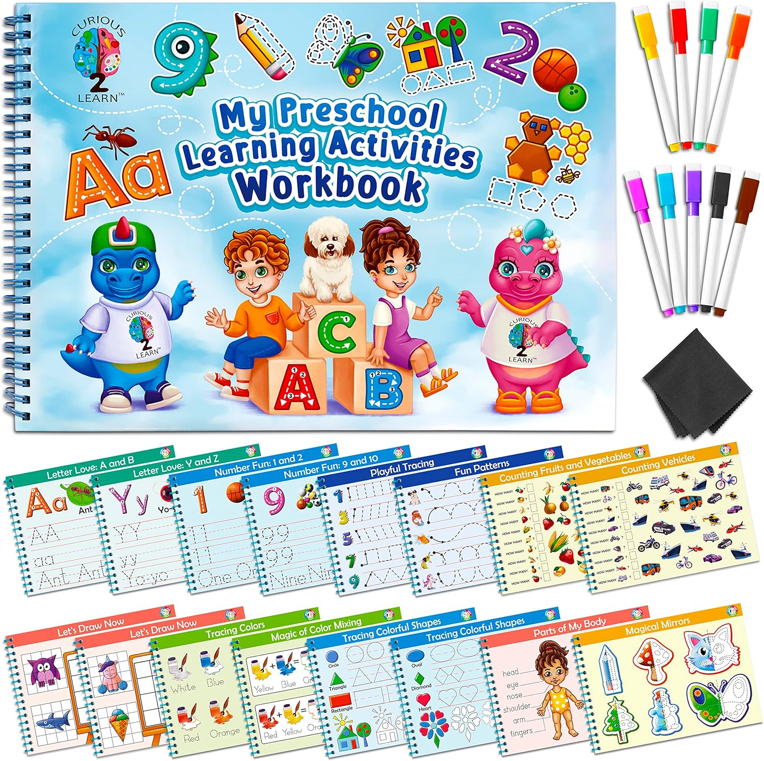 Toddler Preschool Learning Activities | Handwriting Practice for Kids | Workbook...