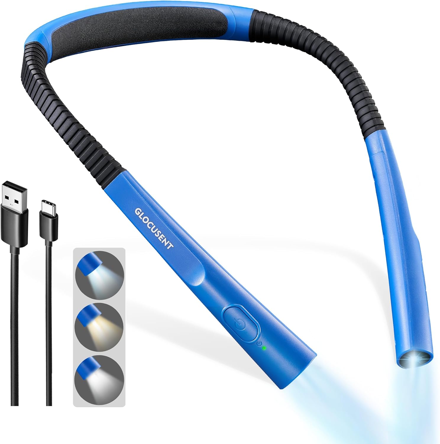 Glocusent Upgraded LED Neck Reading Light, Book Li...