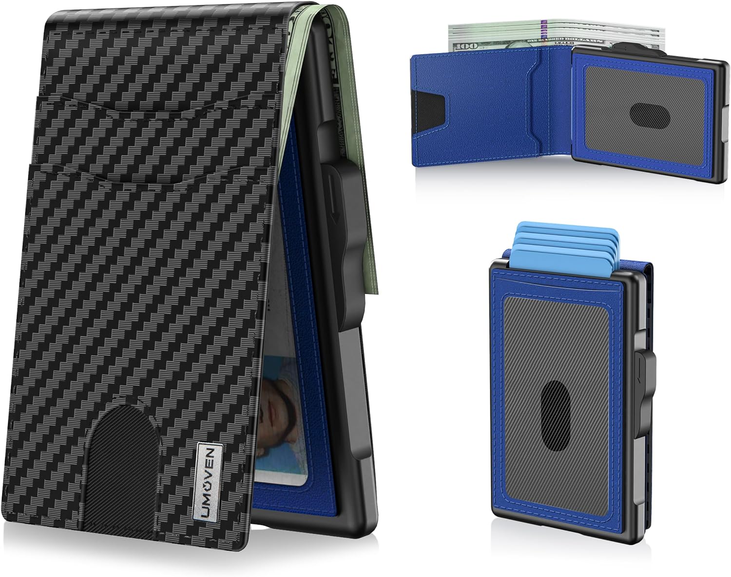 Wallet for Men - Pop Up Case, Cash Slot, and Credit Card Slot - Slim Aluminum Wa...