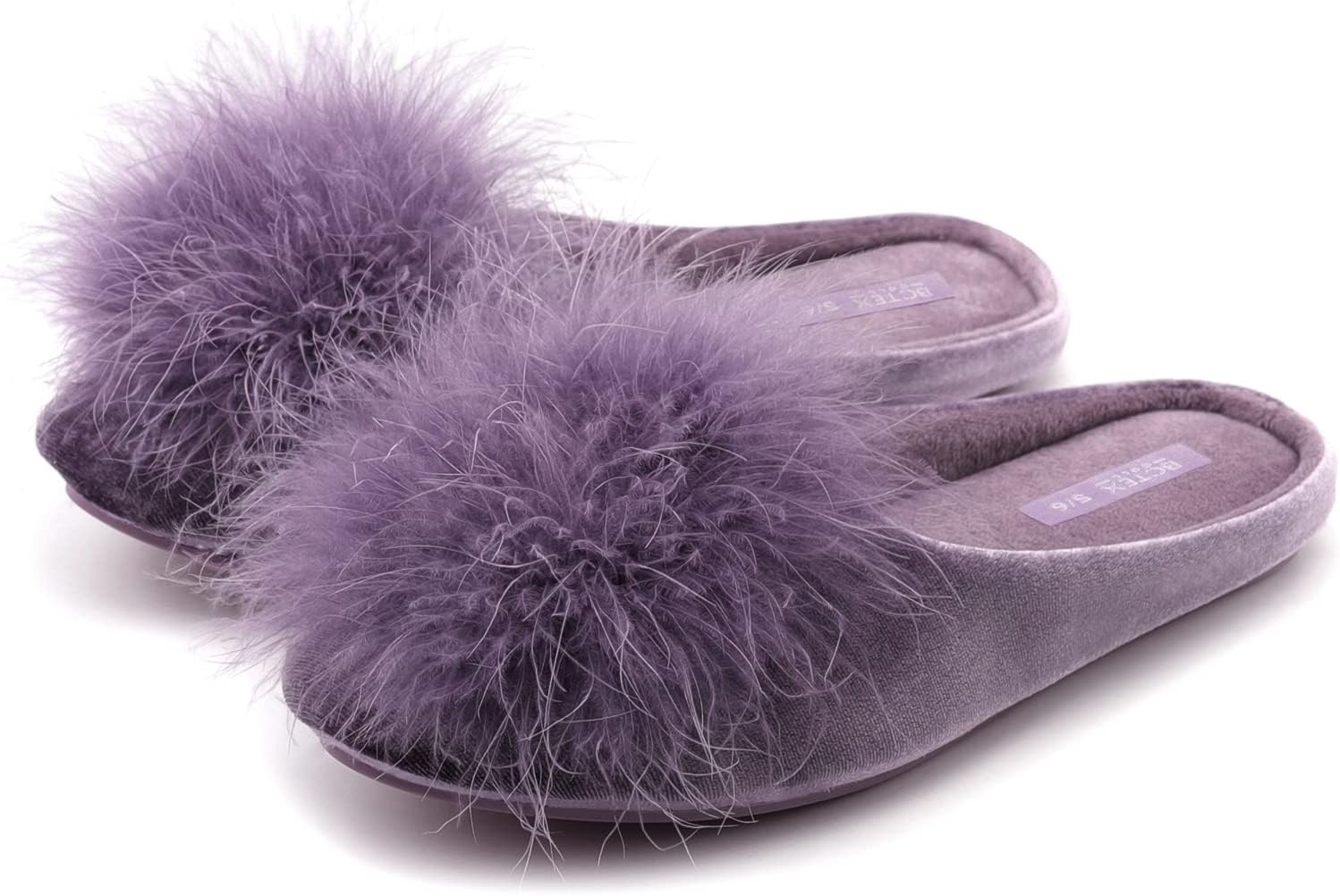 BCTEX COLL Women's Cozy Velvet Memory Foam House Slipper, Ladies Fuzzy Bedroom S...