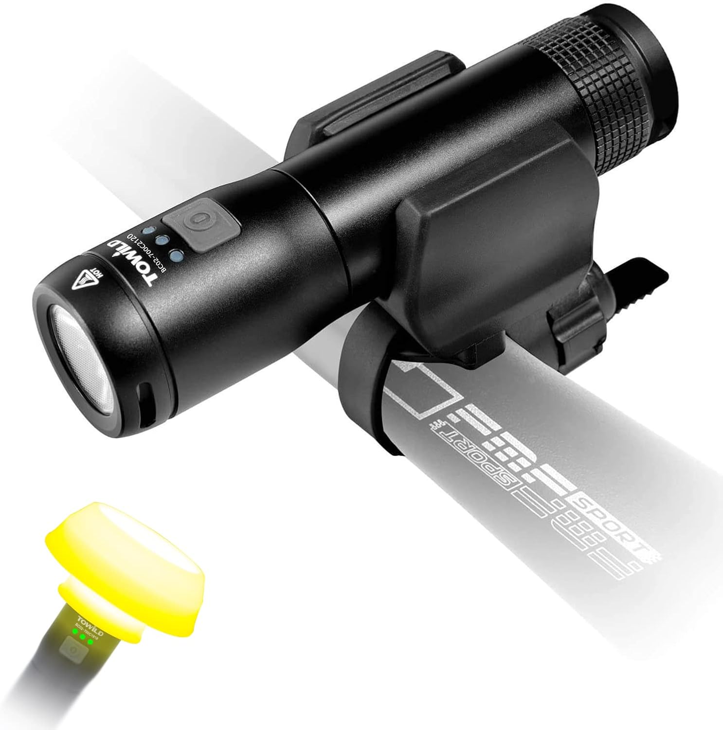 TOWILD 700 Lumen Flashlight with Foldable Diffuser, 2600mAh Rechargeable Torch,...