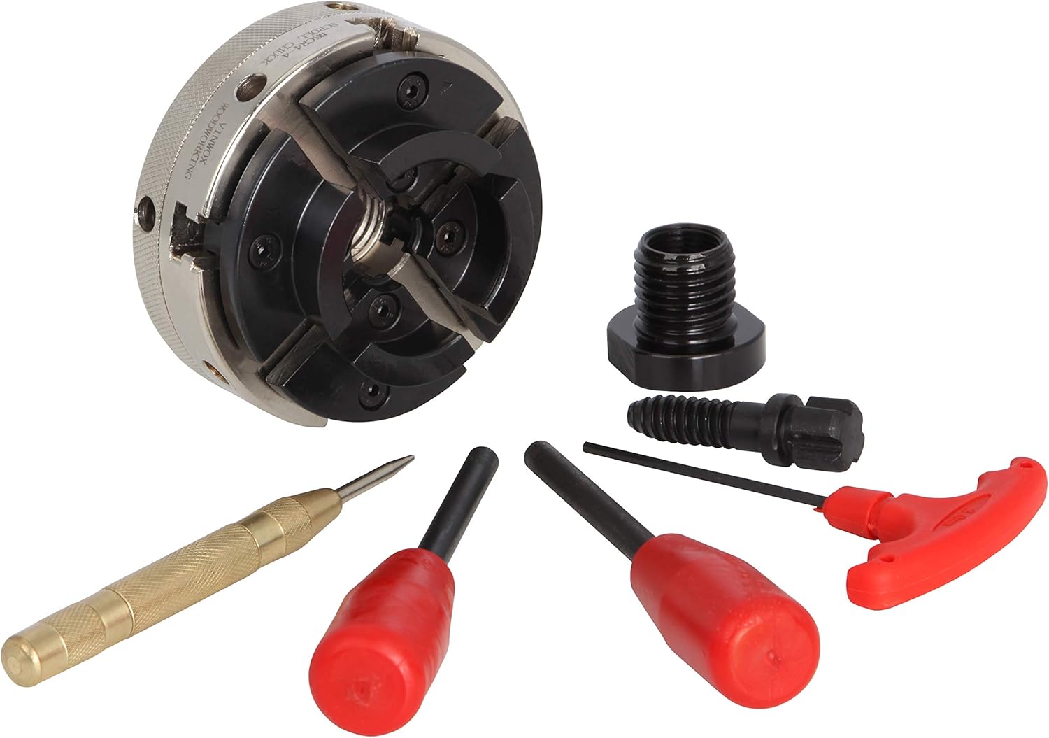 SCR4-4 Wood Lathe Chuck, Special 4-Jaw Self-Centering Chuck, Innovative Chuck wi...