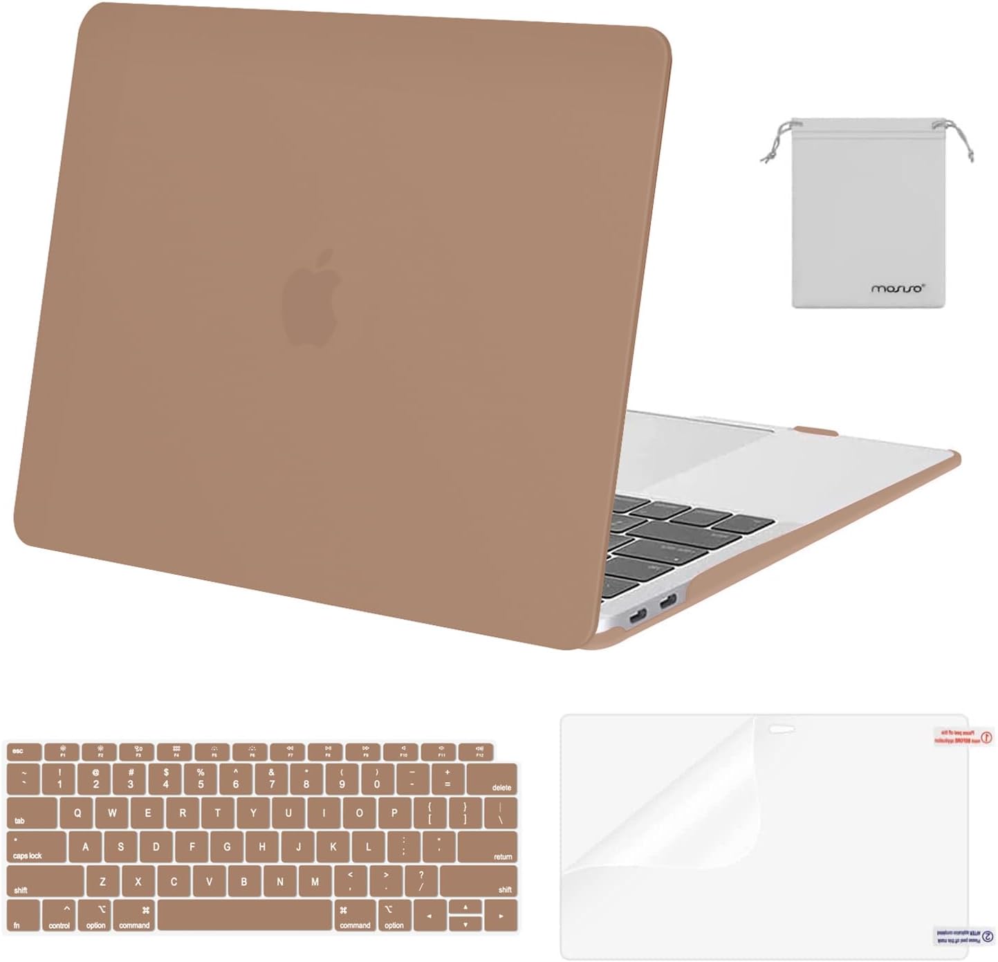 MOSISO Compatible with MacBook Air 13 inch Case 2022, 2021-2018 Release A2337 M1...