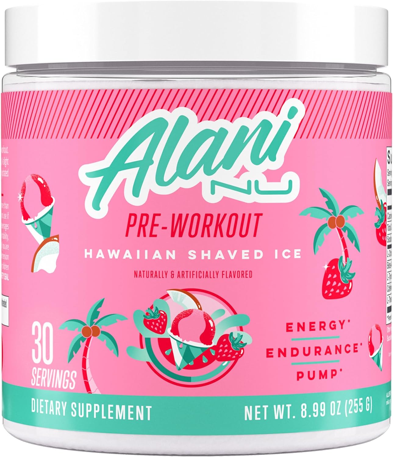 Alani Nu Pre Workout Powder Hawaiian Shaved Ice | Amino Energy Boost | Endurance...