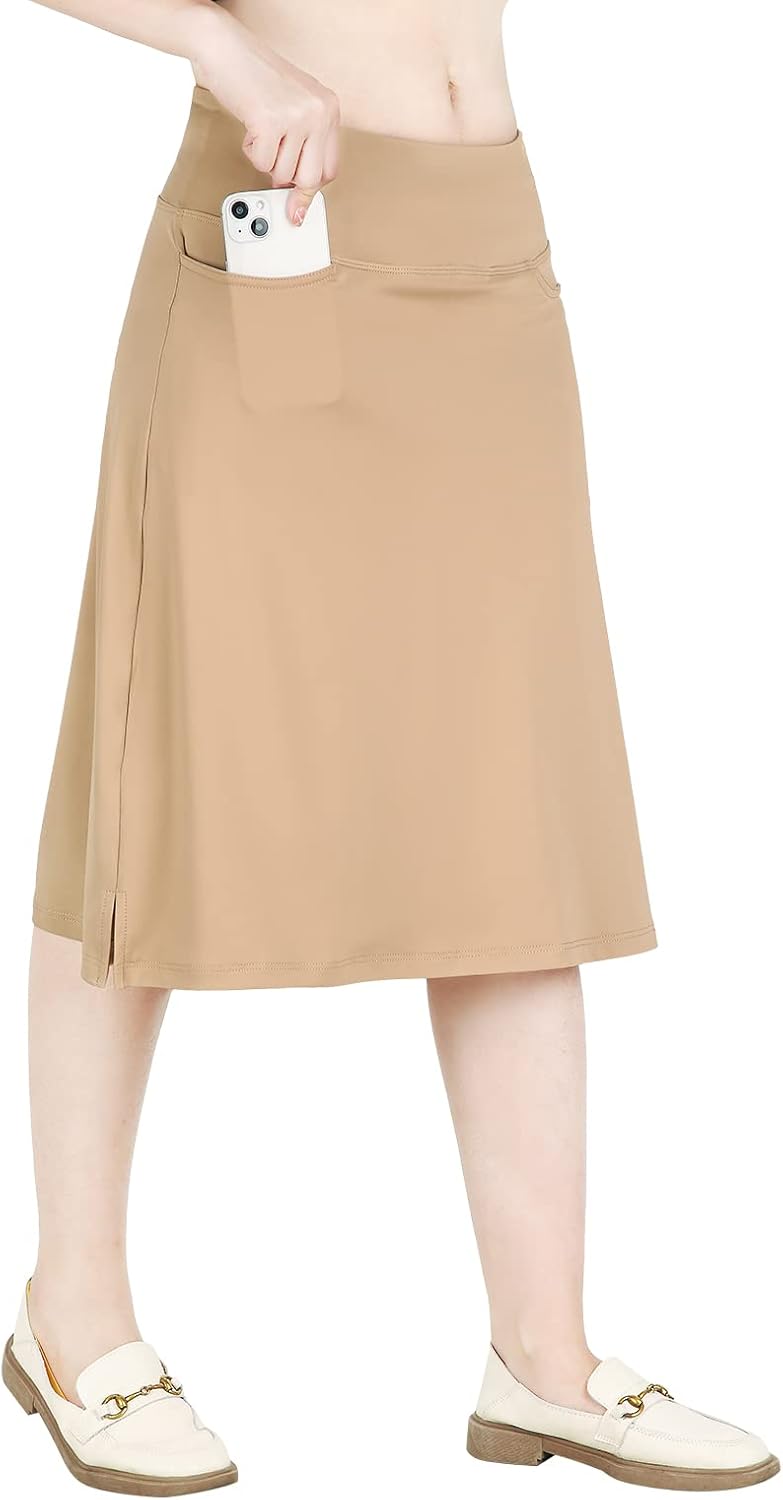 Womens Skorts Modest Knee Length Skirts Athletic Midi Active Running Skirt 3X-La...