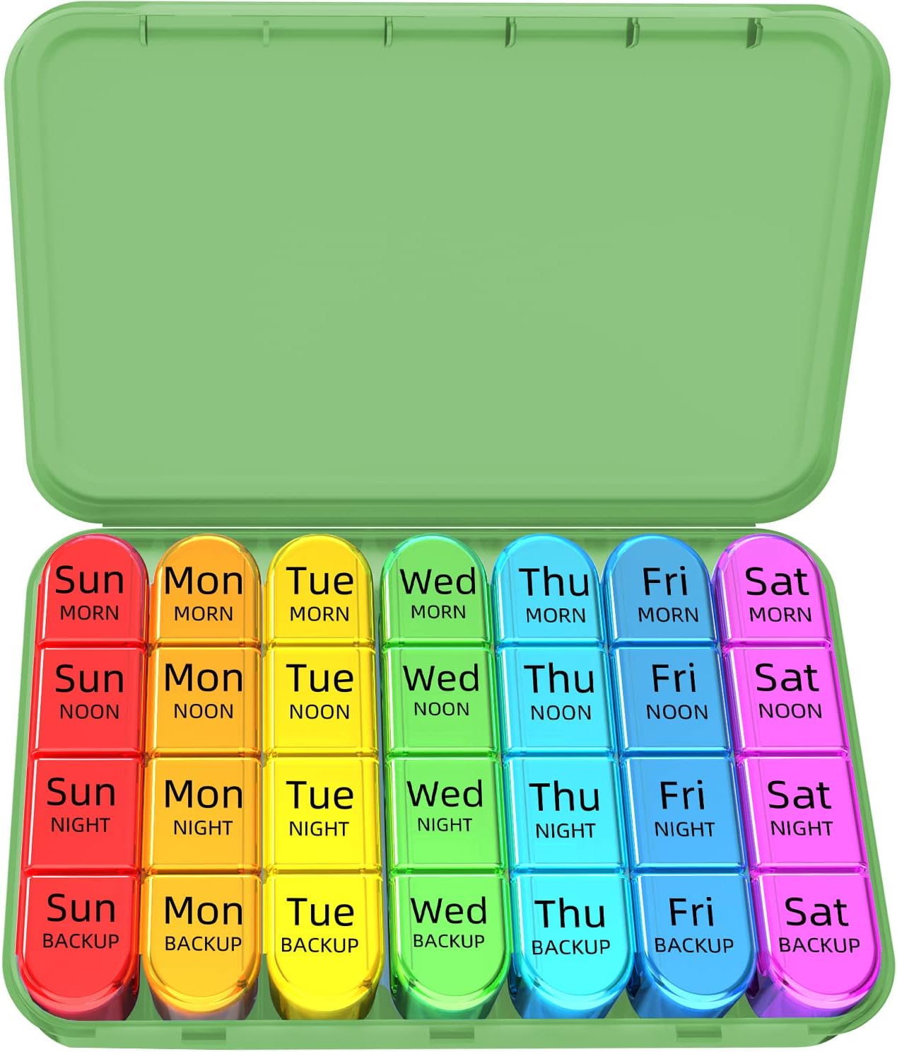 Odaro Weekly Pill Organizer 4 Times a Day, Daily Pill Box 7 Day, Large Travel Pi...