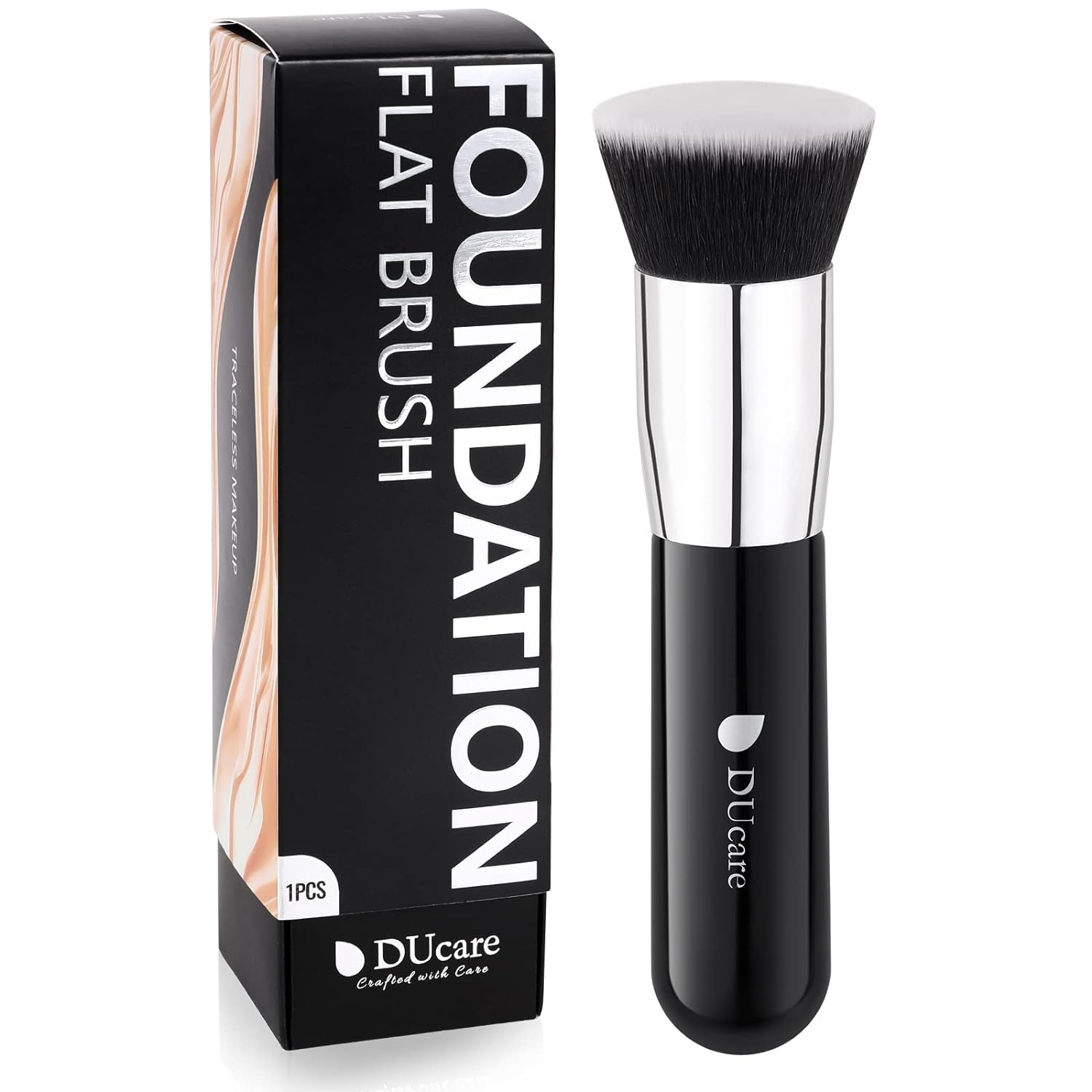 DUcare Self Tanner Brush Kabuki Foundation Brush for Liquid Makeup Flat Top Prof...