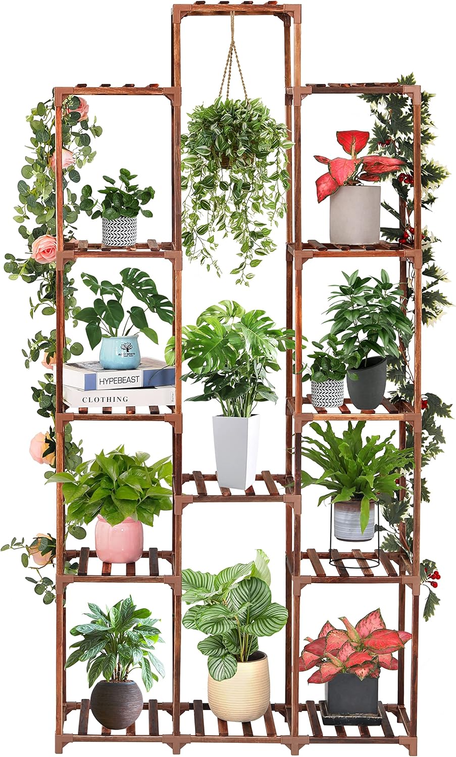 XXXFLOWER Plant Stand Indoor Outdoor Large Plant Cabinet Corner Holder Plant She...