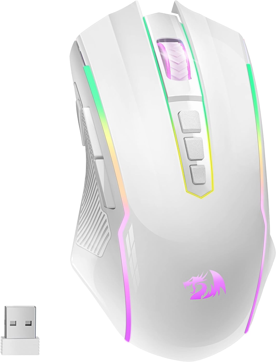 Redragon Wireless Gaming Mouse with RGB Backlit, 8000 DPI, with Fire Button, Mac...