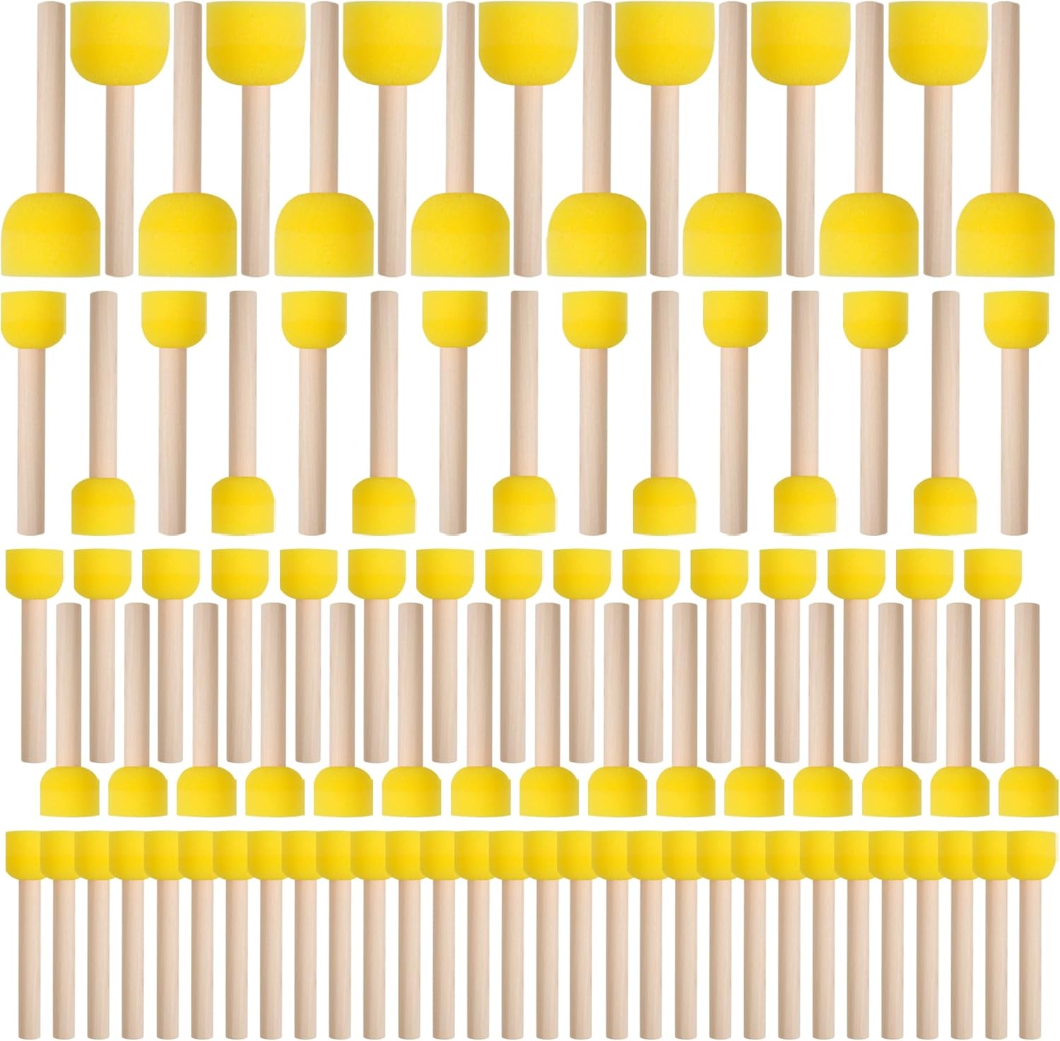 90 Pcs Round Sponges Brush Set, Round Sponge Brushes for Painting, Paint Sponges...