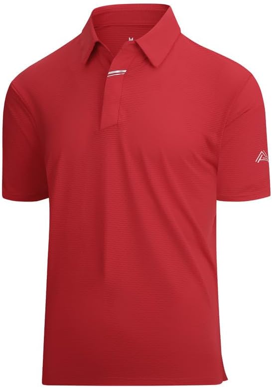 Damipow Mens Golf Shirts Short Sleeve Moisture Wicking Performance Golf Polos fo...