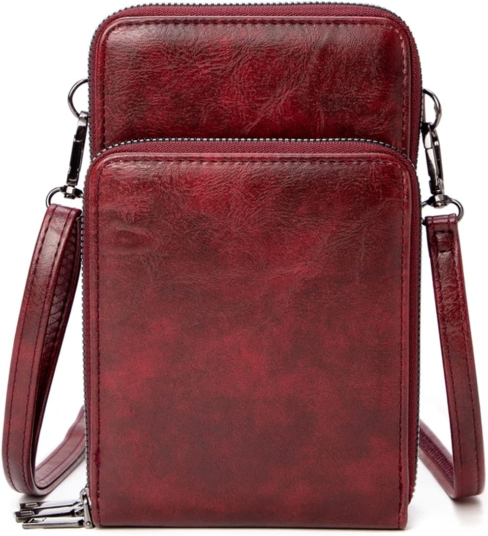 myfriday Small Crossbody Cell Phone Bag for Women, Mini Over Shoulder Handbag Pu...