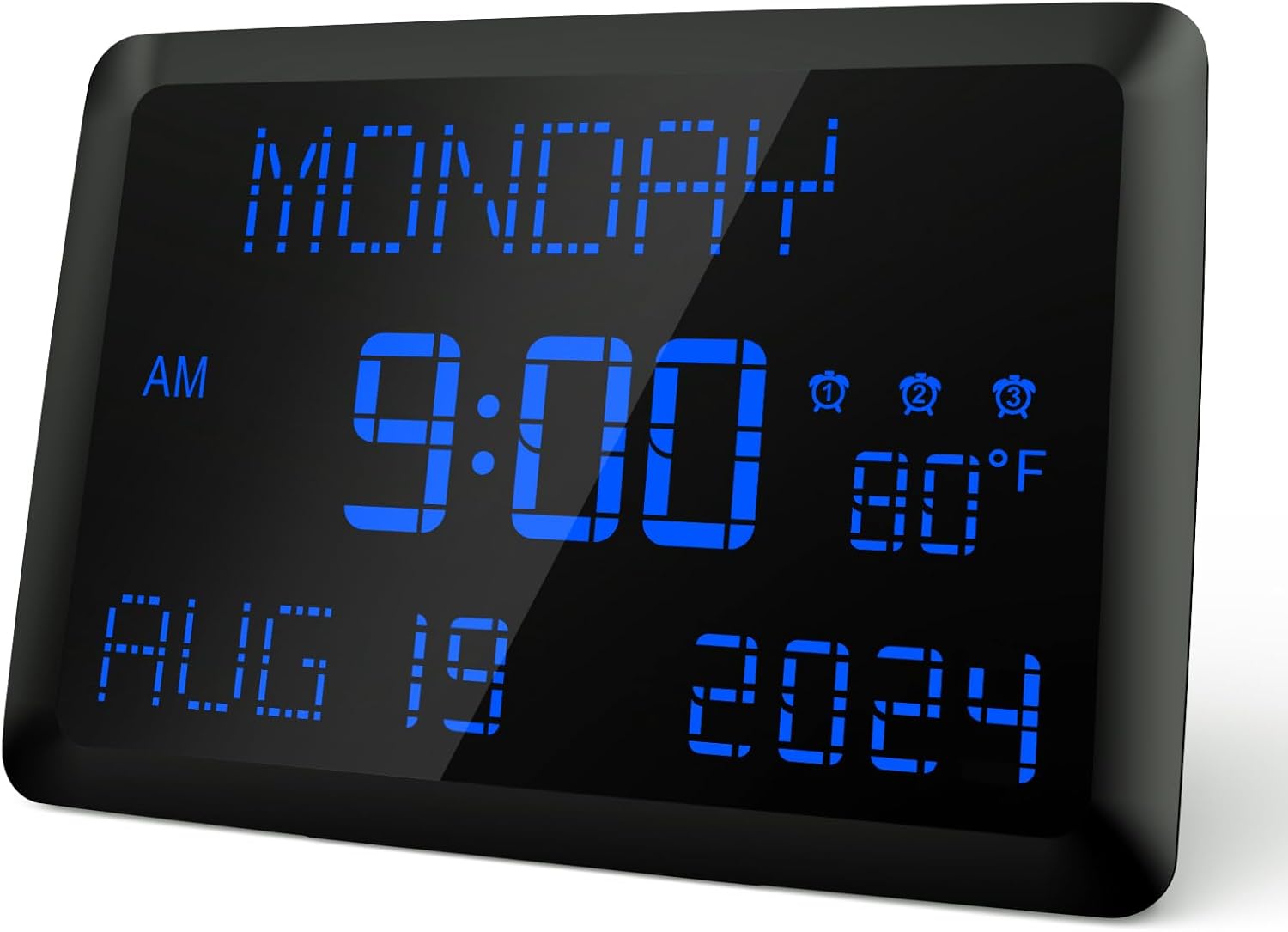 Raynic Digital Clock, 11.5" Large Display Digital Wall Clock,Adjustable Brightne...