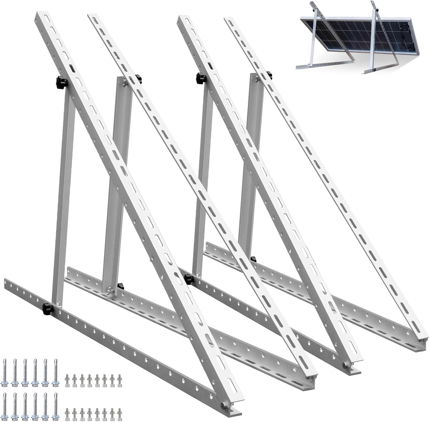 ECO-WORTHY 2-Sets 45" Adjustable Solar Panel Mount Brackets Kit,with Foldable Ti...