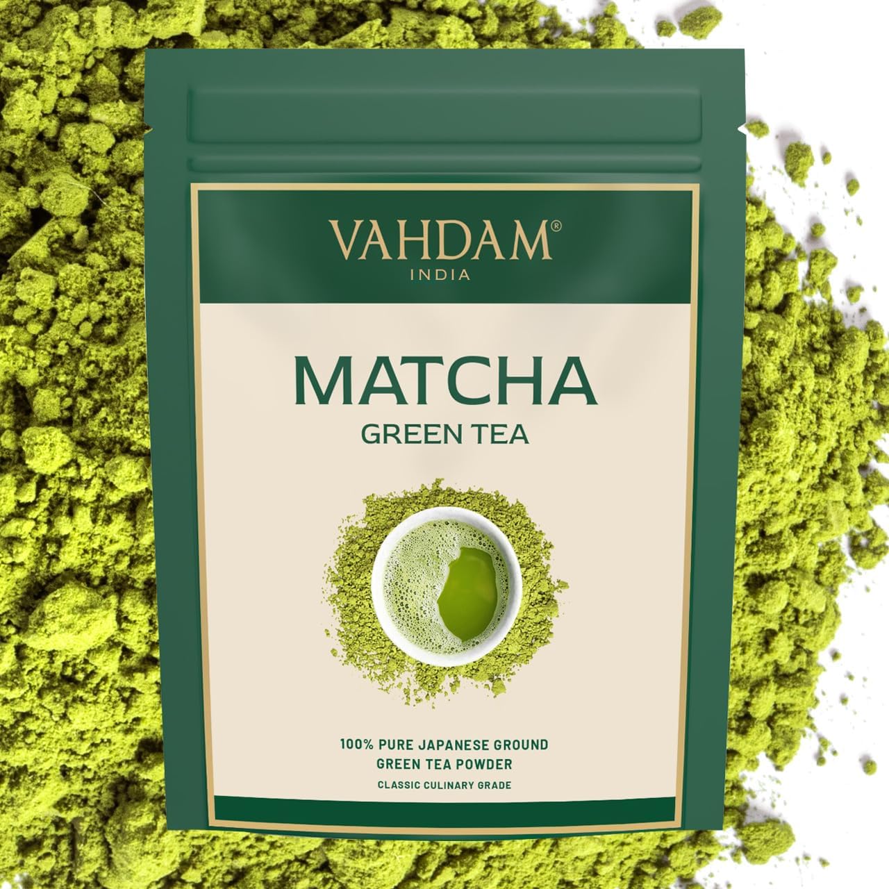 VAHDAM, Japanese Matcha Green Tea Powder (50g) Sourced from Japan | Authentic Ja...