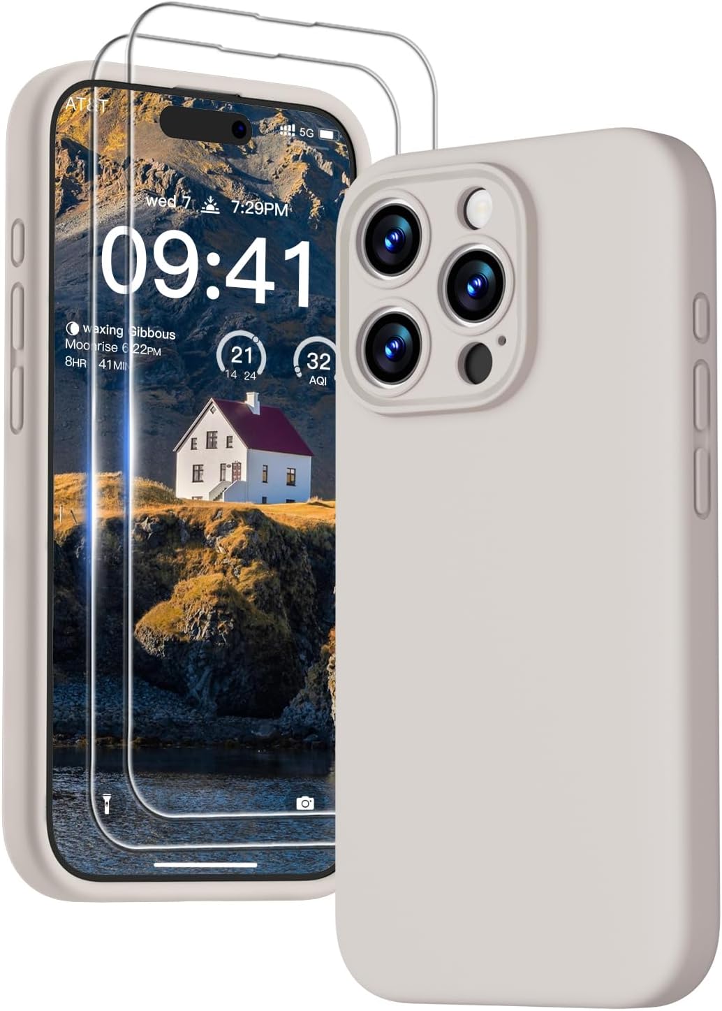 GOODVISH 3 in 1 Case for iPhone 15 Pro Max Case, [2 Screen Protector] Full Body...