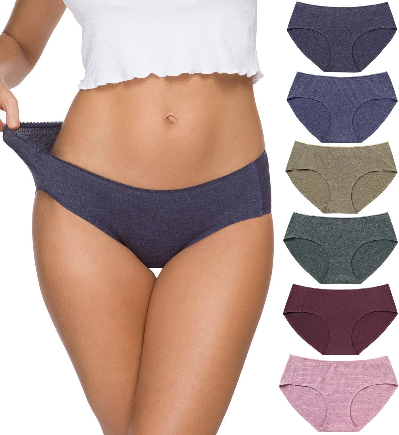 Wealurre Cotton Bikini Women's Breathable Panties Seamless Comfort Underwear X-L...