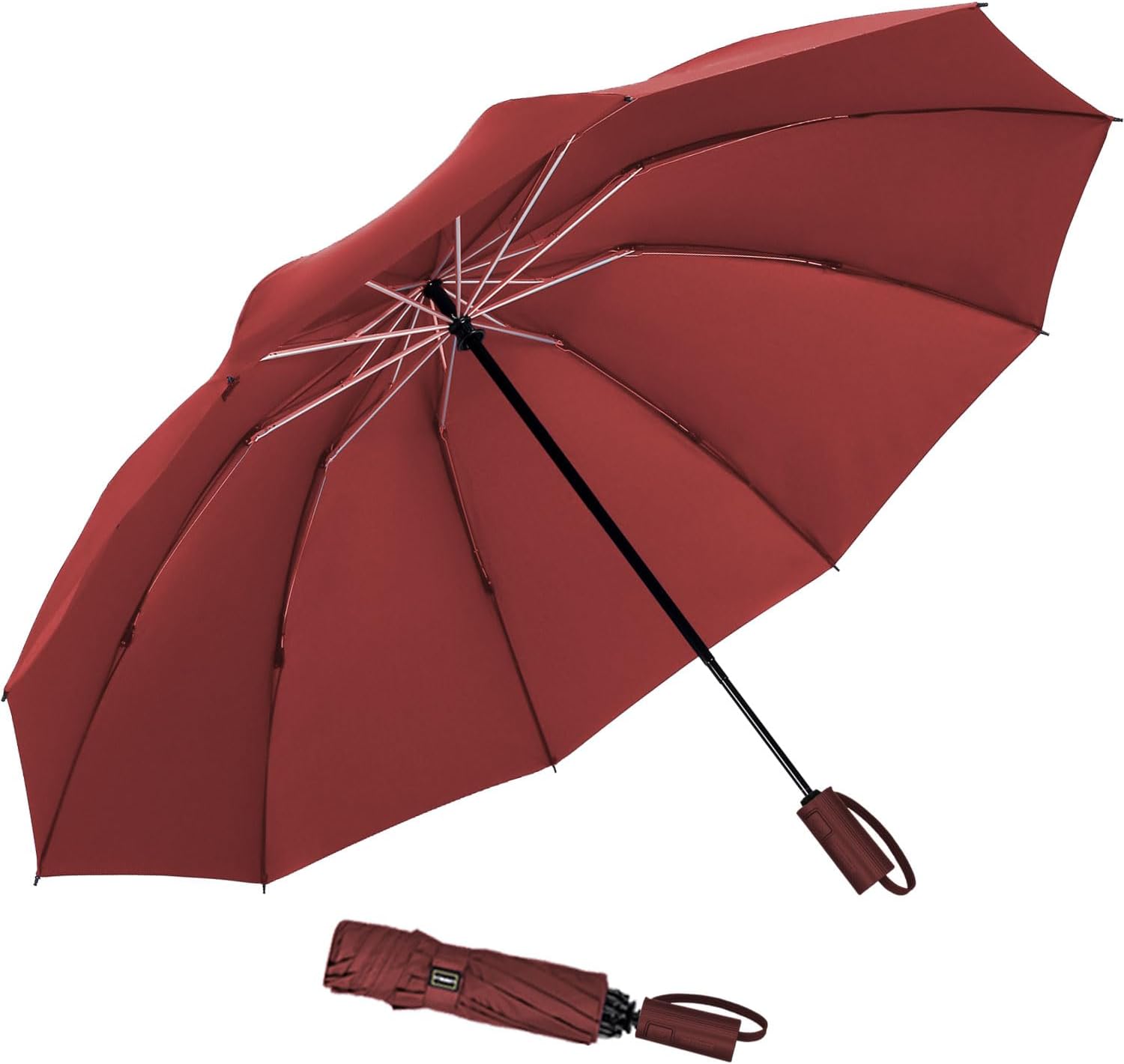 LANBRELLA Compact Reverse Folding Umbrella Auto Windproof Travel Umbrella U2.2 B...