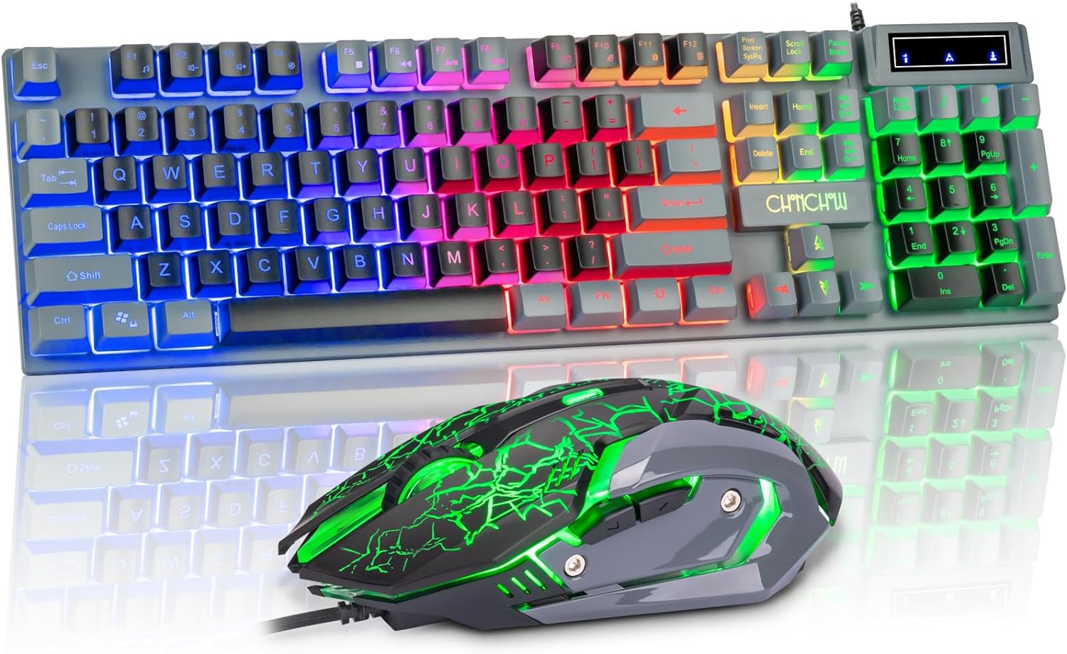 CHONCHOW Gaming Keyboard, Special Gaming Keyboard and Mouse Combo, Innovative 7-...