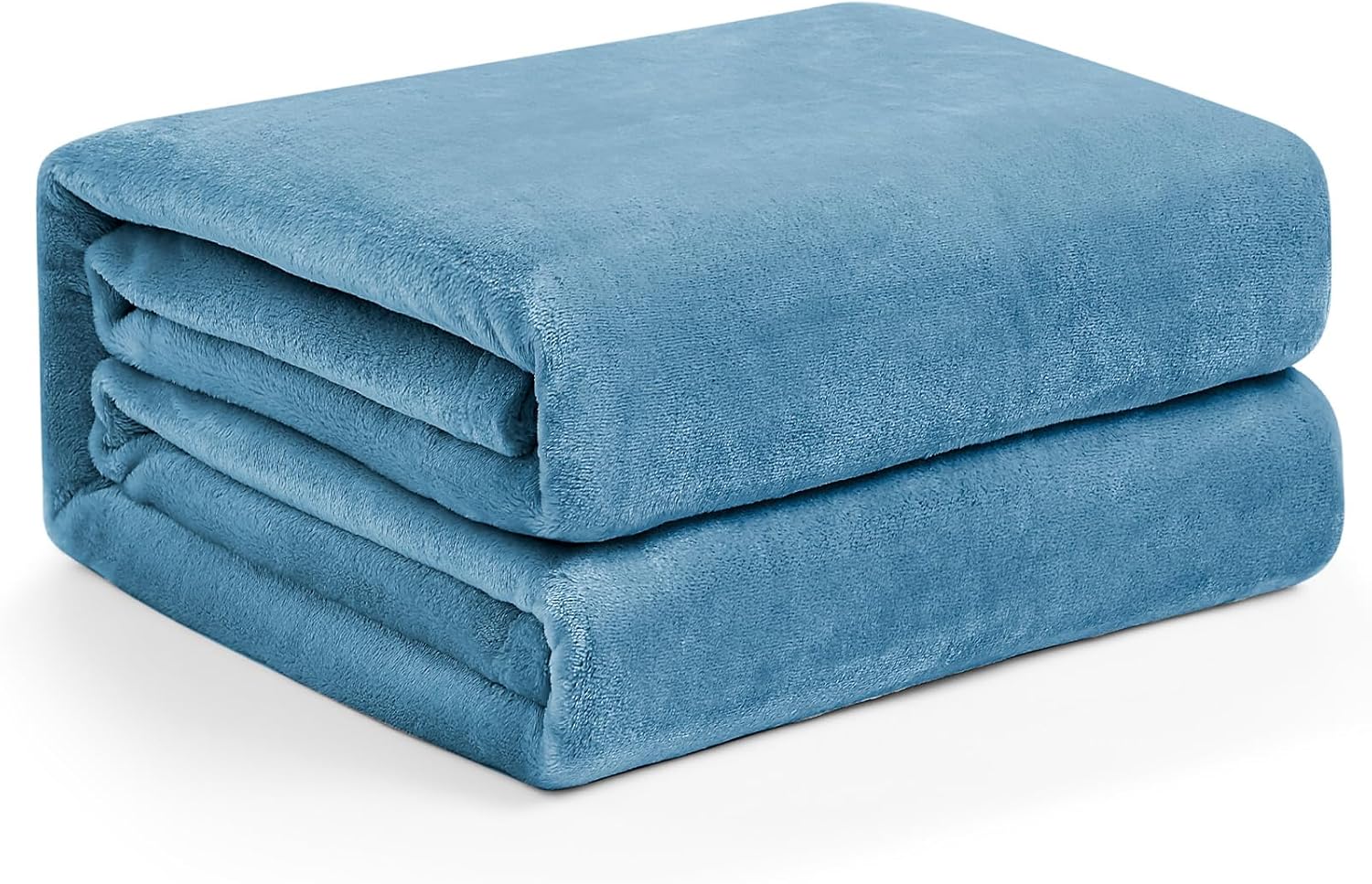 Hansleep Fleece Queen Blanket for Bed Fleece Washed Blue, Queen Size Blanket Sup...
