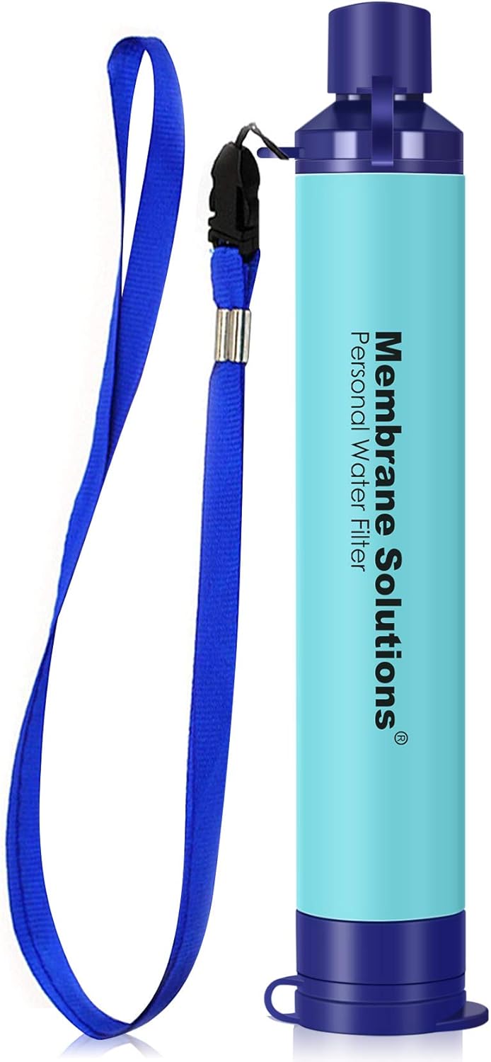 Membrane Solutions Straw Water Filter, Survival Filtration Portable Gear, Emerge...