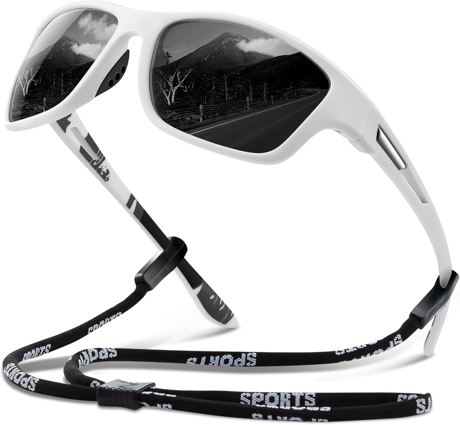 Polarized Sports Sunglasses for Men: UV400 Protection Glasses Womens Wrap Around...