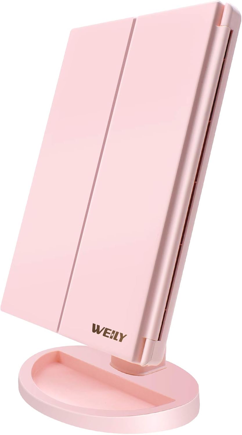 WEILY Makeup Mirror, WEILY Cosmetic Mirror,Adjustable Light with LED, with 1X/2X...