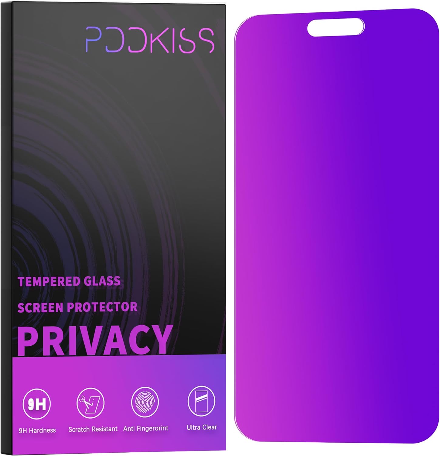 Compatible for iPhone 15 Pro Privacy Screen Protector Tempered Glass 6.1 Inch, P...