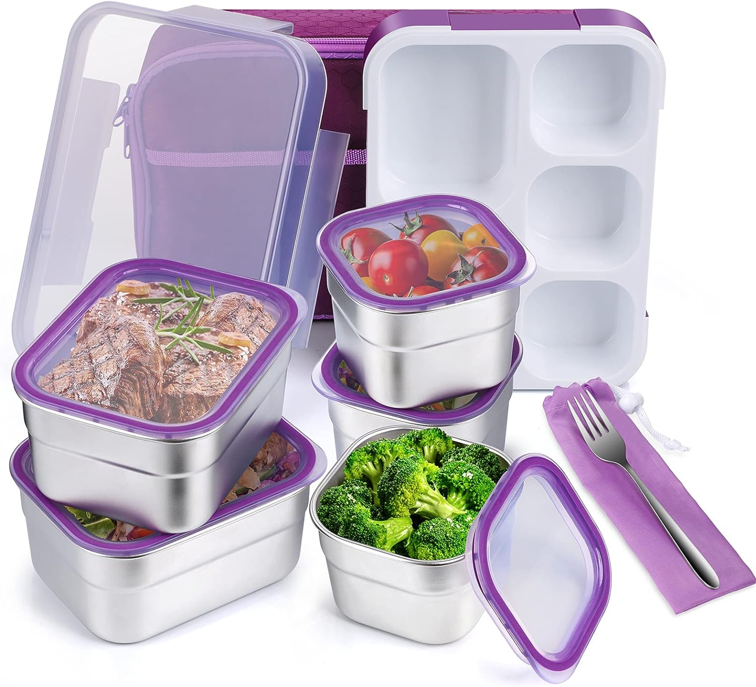 DaCool Stainless Steel Kids Bento Lunch Box, Special Leak Proof BPA-Free School...