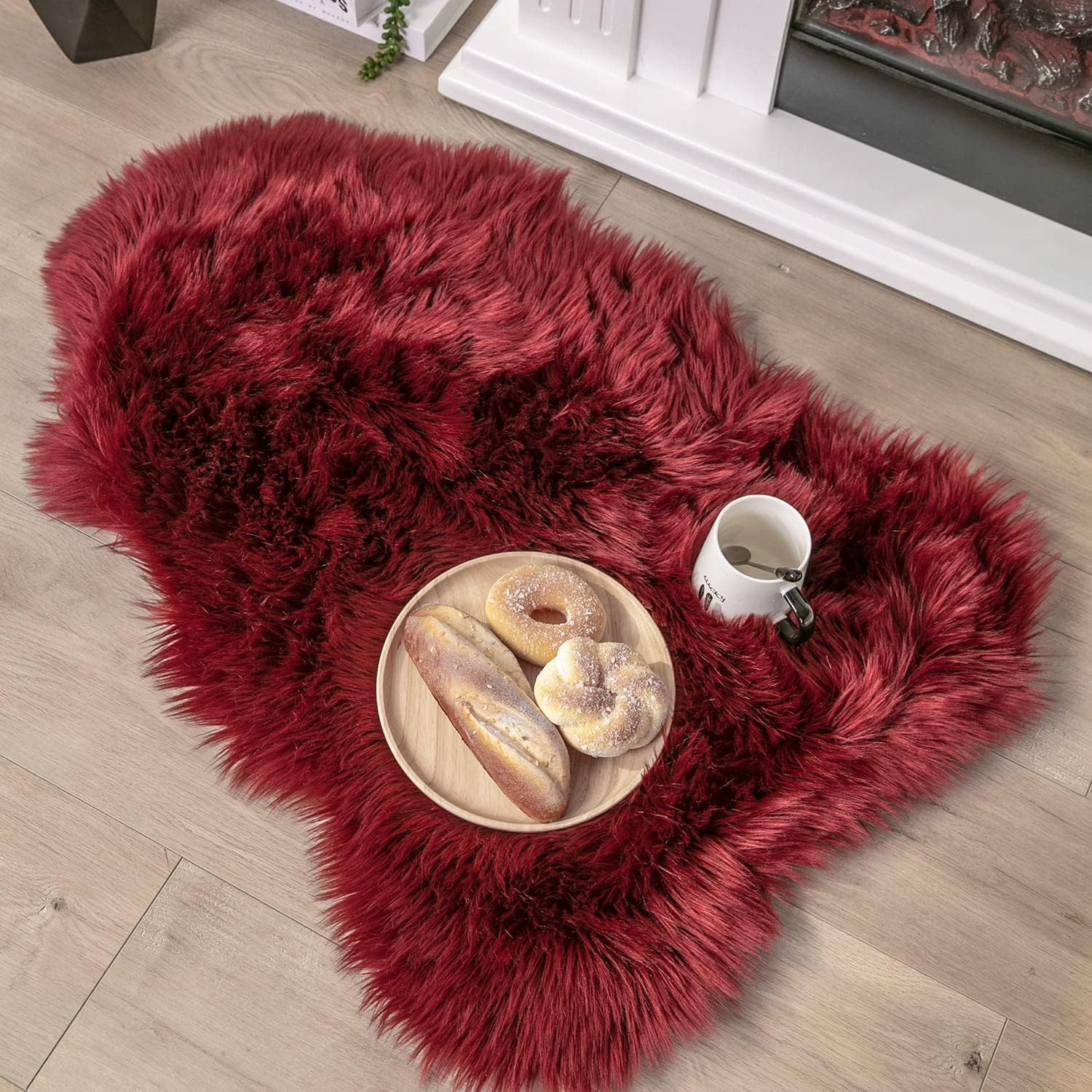Ashler faux fur rug, Fluffy Shaggy Area Rug Ultra Soft 2 x 3 Feet Sheepskin Fur...
