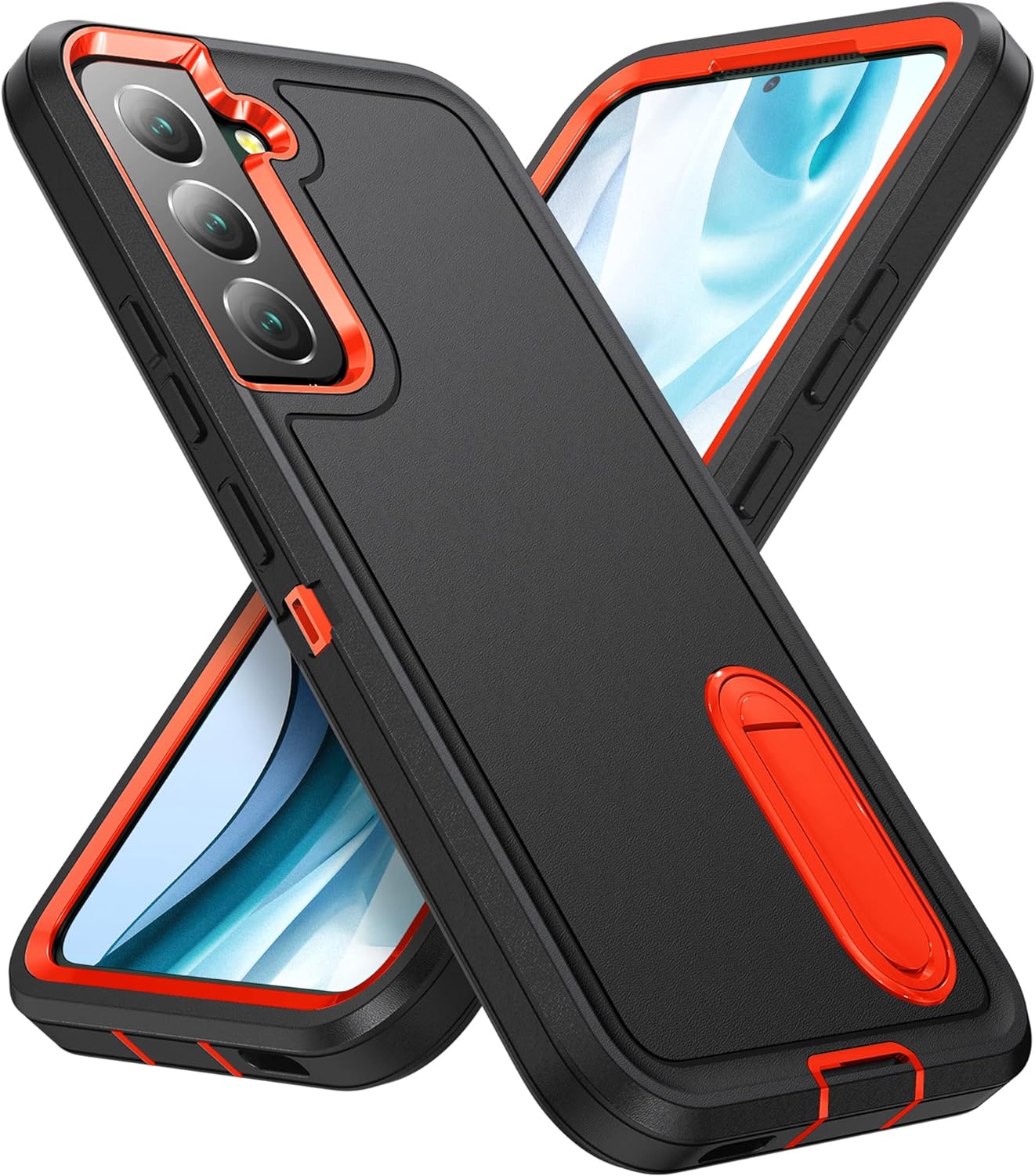 BaHaHoues for Samsung Galaxy S22 Case for Samsung S22 Phone Case with Built in K...