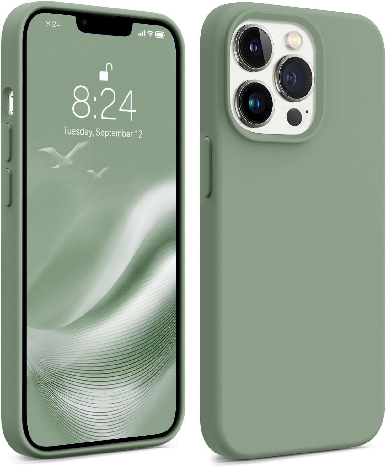 AOTESIER iPhone 13 Pro Case, Special Liquid Silicone Phone Case With Military Sh...