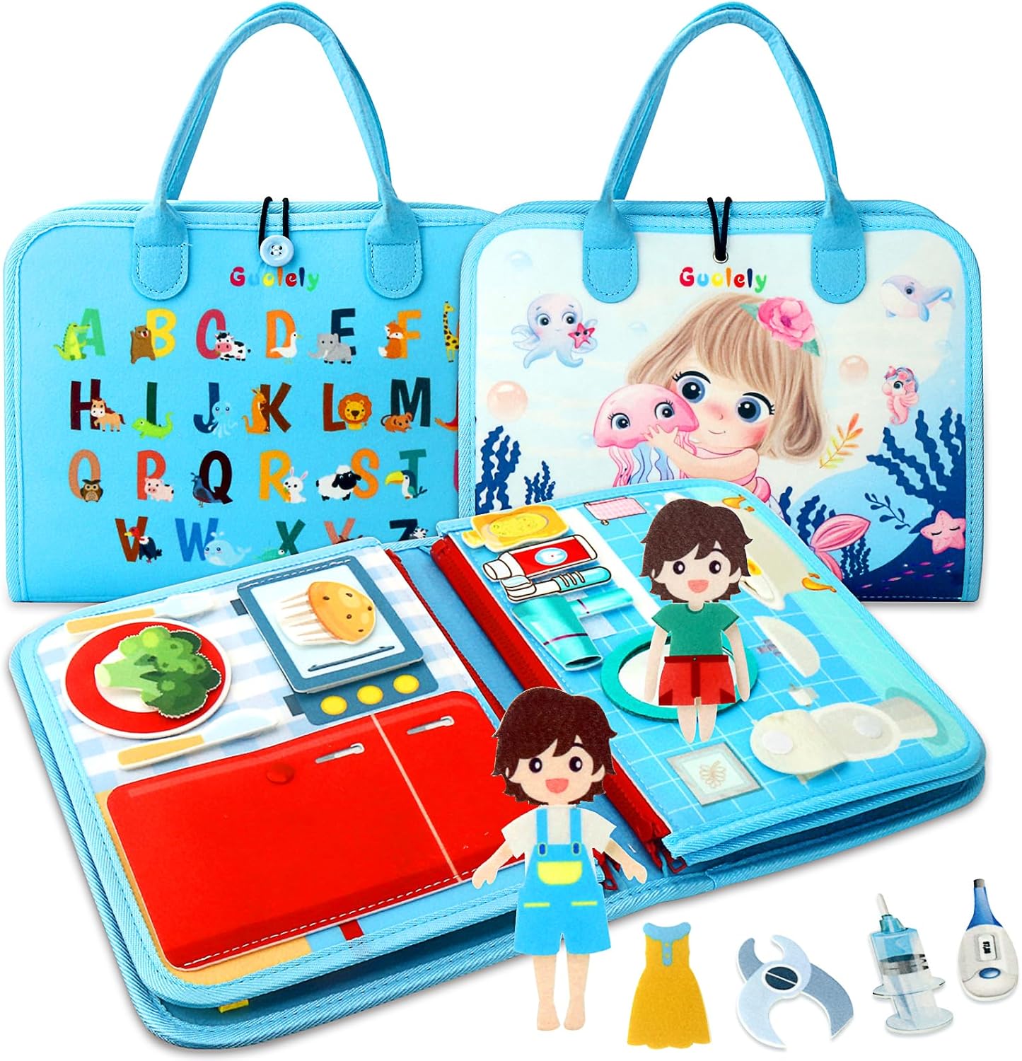 Guolely Busy Board Montessori Toys for 1-6 Years Old - Toddler Travel Toys, Educ...