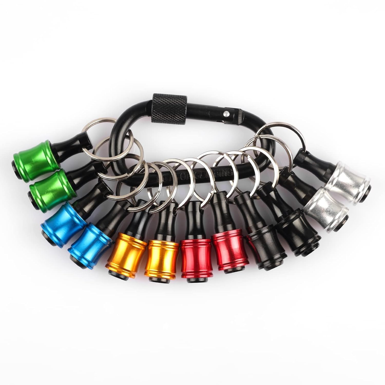 Katerk Portable 12pcs Bit holder Keychain Light Weight 1/4 inch Hex Shank Drill...