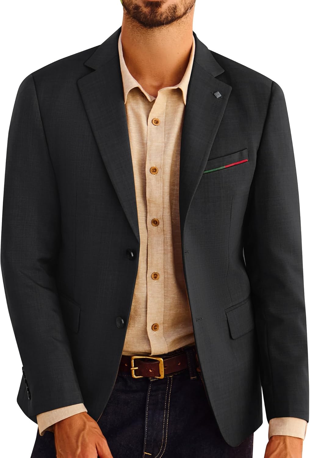 PJ PAUL JONES Men'S Jacket Two Buttons Suits & Blazers Casual Sports Coats M Bla...