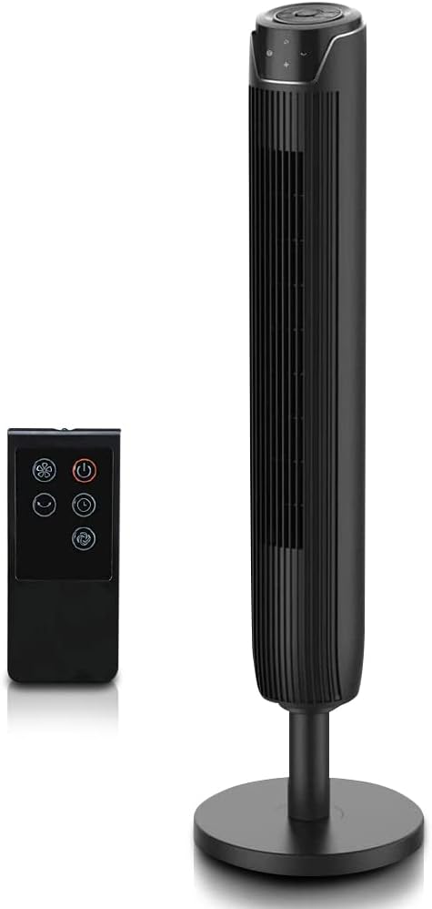 Senville 42" Oscillating Tower Fan for Bedroom, Remote, Bladeless, Quiet, 3 Mode...