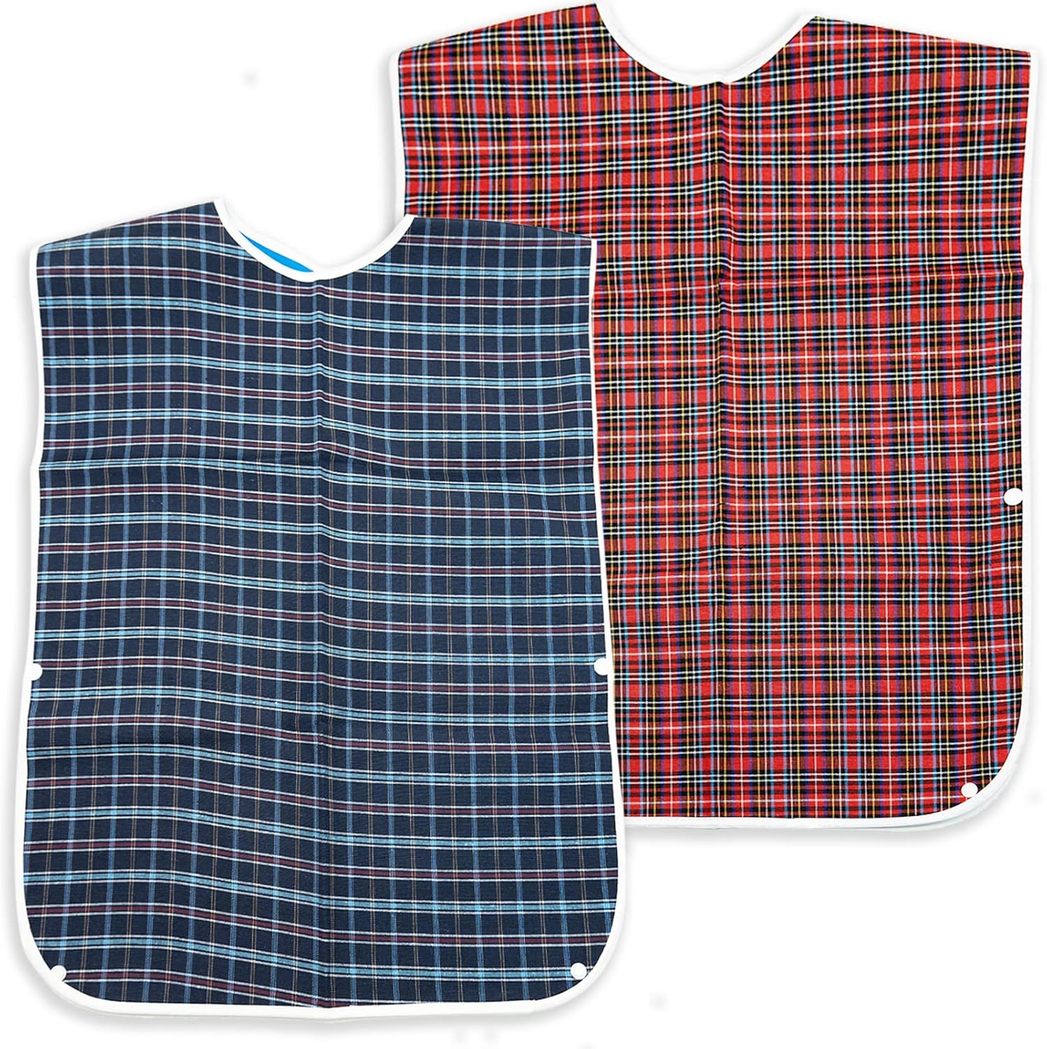 SZXMDKH 2 Adult Bibs Waterproof Eldly Bib Adult Washable Dining Bibs Mealtime Bi...