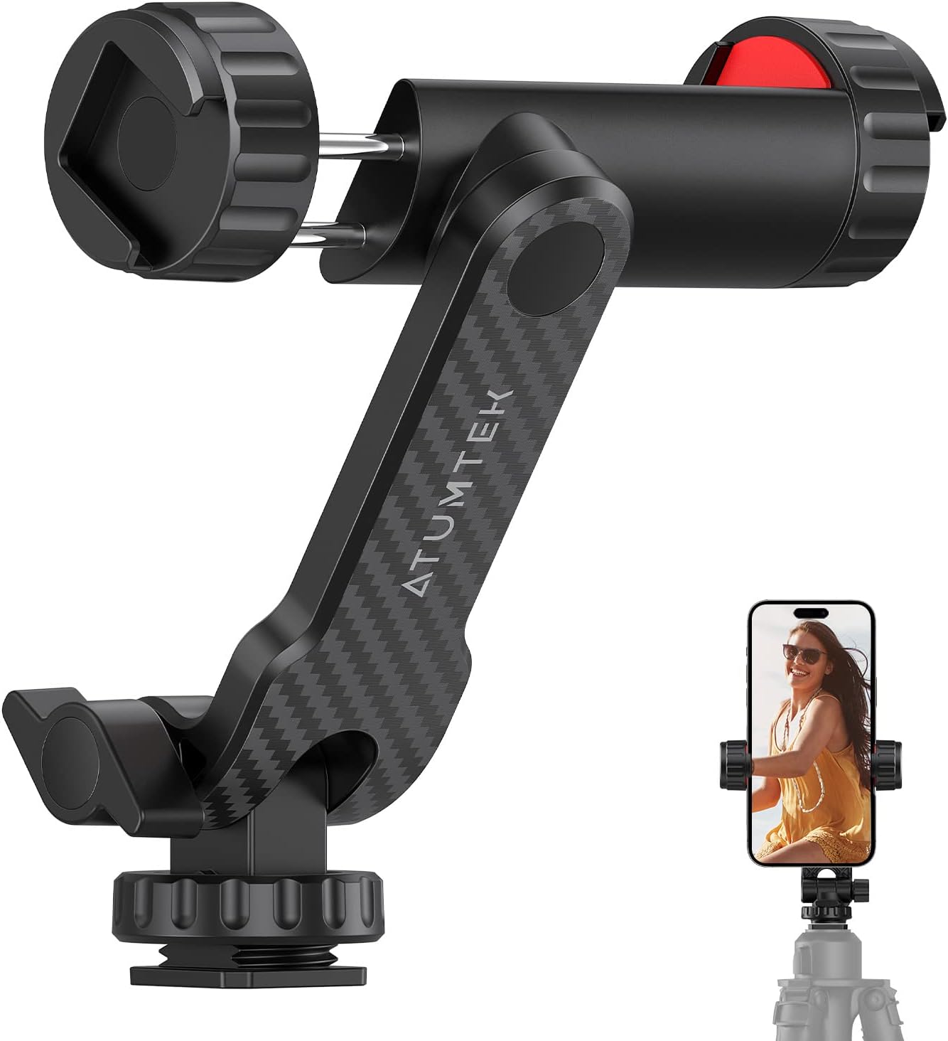ATUMTEK Phone Tripod Mount, Universal Smartphone M...