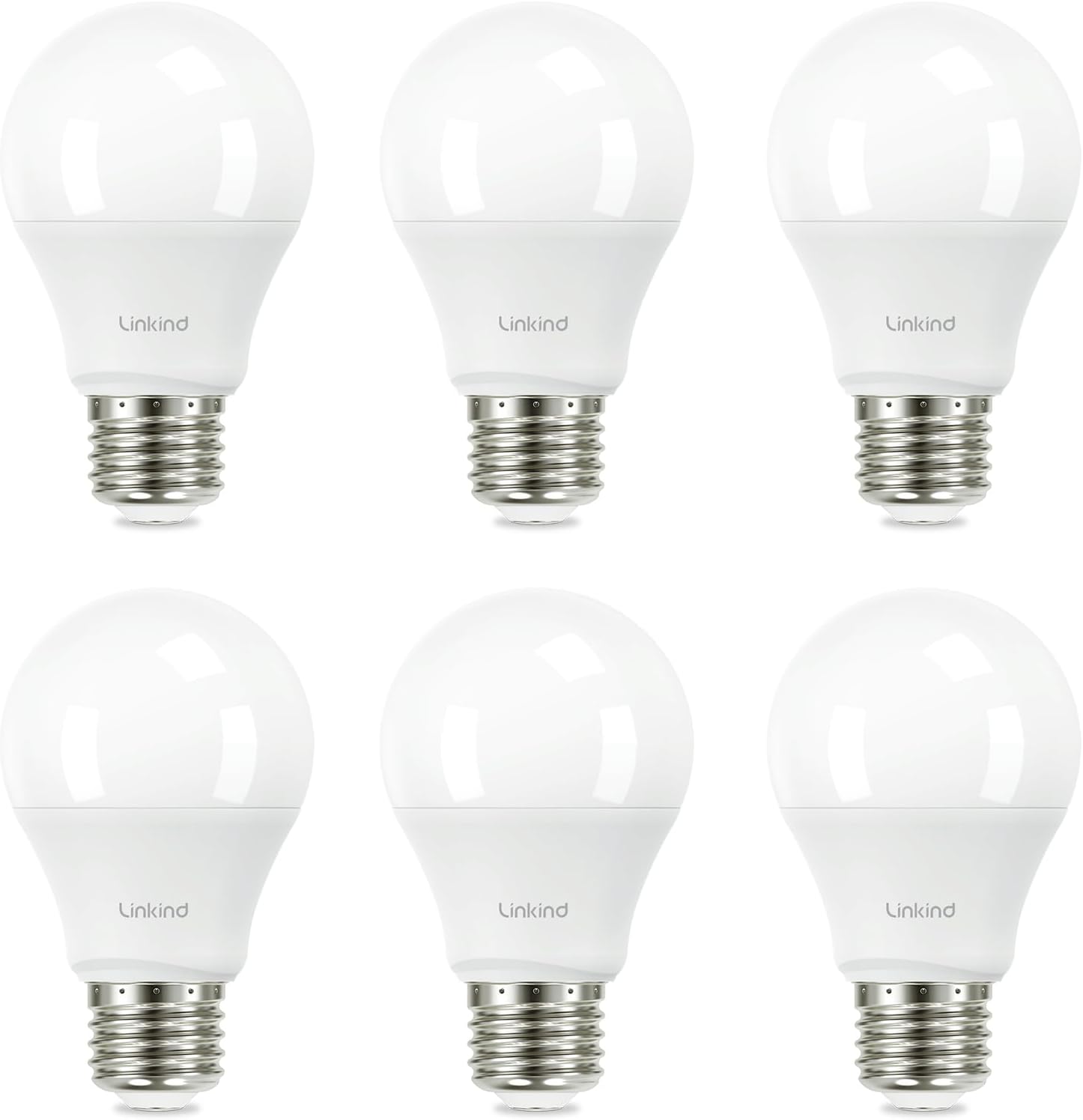 Linkind A19 LED Light Bulb, 60W Equivalent Light Bulbs, 9W 4000K Cool White, 840...