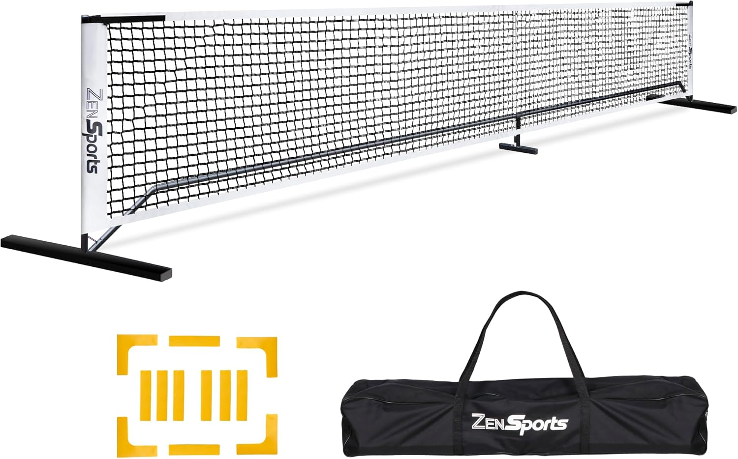 ZENY Portable Pickleball Net Set System with Metal Frame and 22FT Regulation Siz...