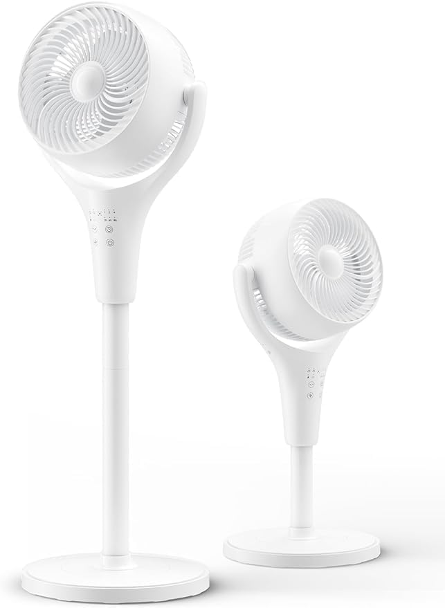 FTOTHH Pedestal Fan 25dB Silent Standing Fan 3D Air Circulator Fans Cooling Quie...